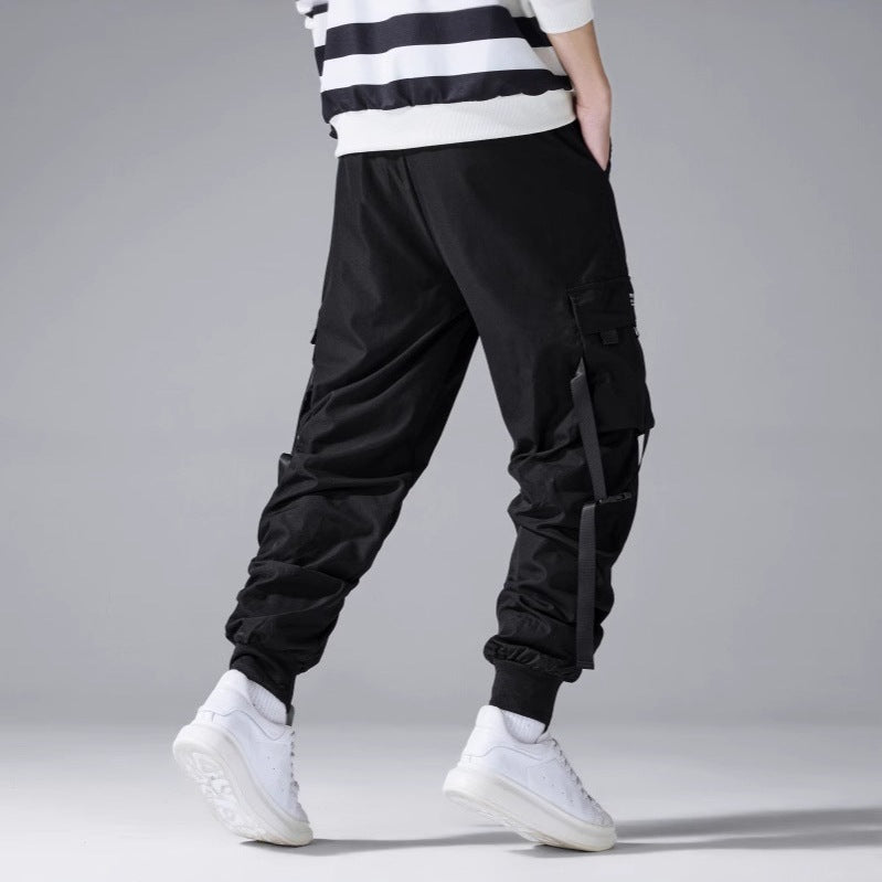 Herren Utility‑Cargohose im Joggerstil mit Multifunktions‑Taschen und Kordelbund Nord Taschen