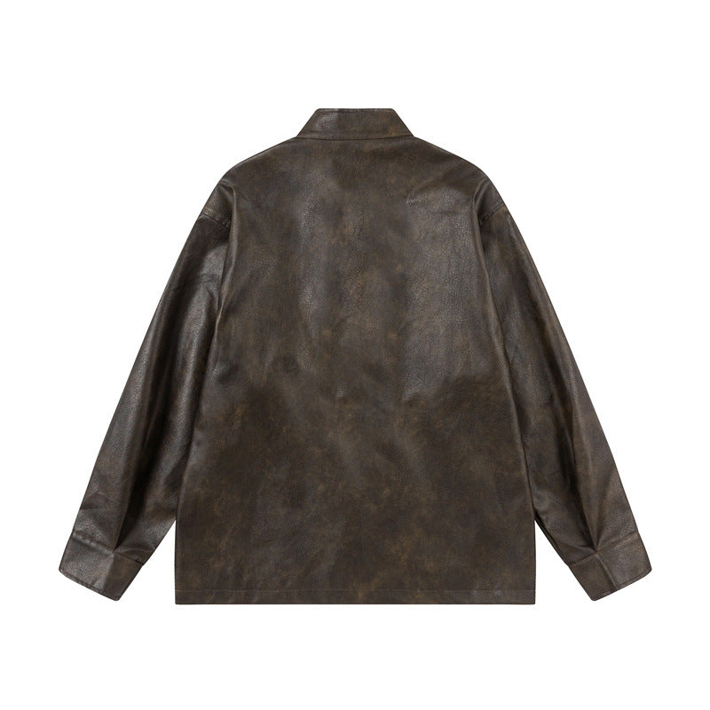 Unisex Asiatisch inspiriertes Oversize-Jackett mit Mandarinkragen und Knotenverschlüssen Nord Taschen