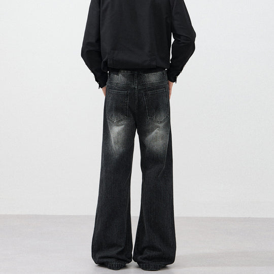Herren Weite Vintage-inspirierte Five-Pocket-Denim-Jeans im Bodensaum-Baggy-Cut Nord Taschen