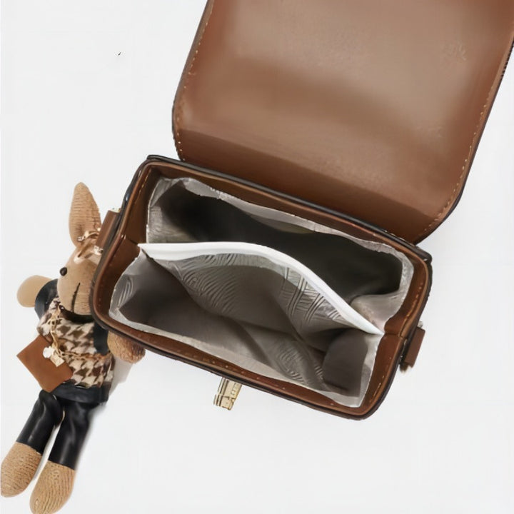 Damen Designer-Handtasche im modernen Karomuster mit abnehmbarem Tragegurt Nord Taschen