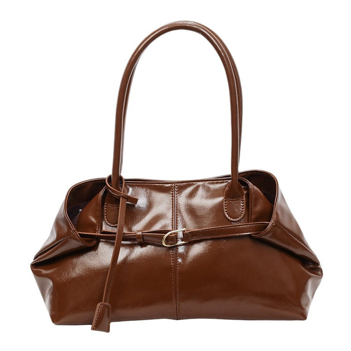 Damen elegante Handtasche mit glänzendem Finish Nord Taschen