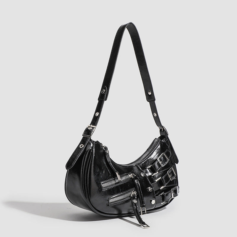 Damen Designer Umhängetasche mit stilvollen Schnallen und praktischen Reißverschlüssen Nord Taschen