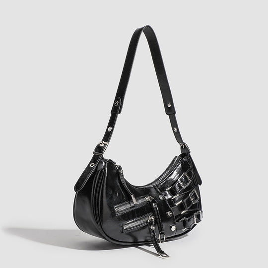 Damen Designer Umhängetasche mit stilvollen Schnallen und praktischen Reißverschlüssen Nord Taschen