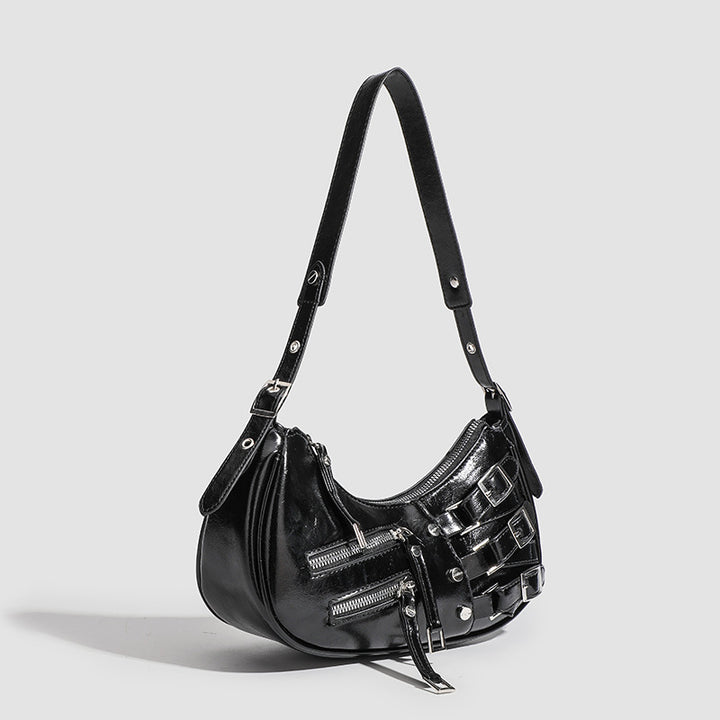 Damen Designer Umhängetasche mit stilvollen Schnallen und praktischen Reißverschlüssen Nord Taschen