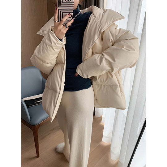 Damen Trendige Oversized Daunenjacke Nord Taschen