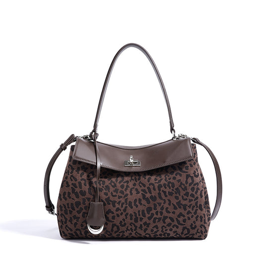 Damen Handtasche mit stilvollem Leopardenmuster und abnehmbarem Schulterriemen Nord Taschen