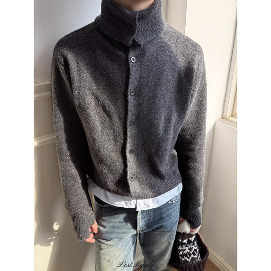 Herren Modische Strickjacke mit eleganter Knopfleiste Nord Taschen
