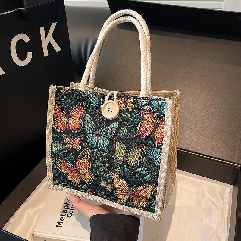 Damen Blumenstickerei Tragetasche Nord Taschen