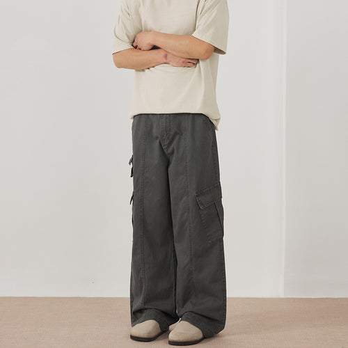 Herren weite Cargo-Hose aus robustem Baumwoll-Twill mit Utility-Taschen Nord Taschen