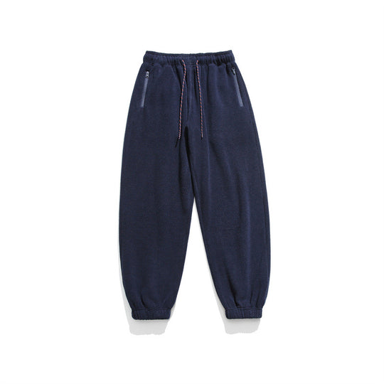 Herren Weit geschnittene Fleece-Jogginghose mit elastischen Bündchen und Eingrifftaschen Nord Taschen
