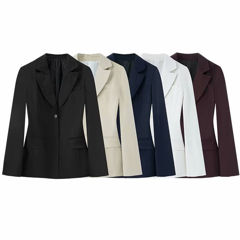 Damen 50+ taillierter Zweiknopf‑Blazer mit Reverskragen, Pattentaschen und Gehschlitz Nord Taschen