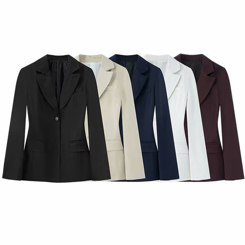 Damen 50+ taillierter Zweiknopf‑Blazer mit Reverskragen, Pattentaschen und Gehschlitz Nord Taschen