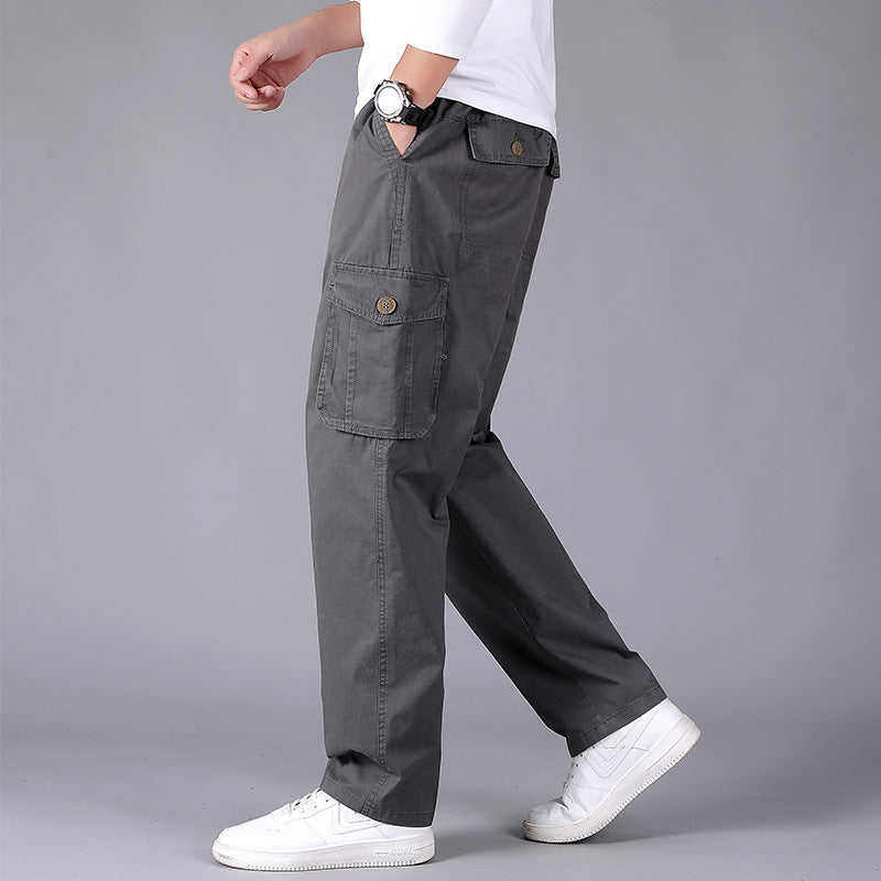 Herren Cargohose im Utility‑Stil mit elastischem Bund, geradem Bein und aufgesetzten Klappentaschen Nord Taschen
