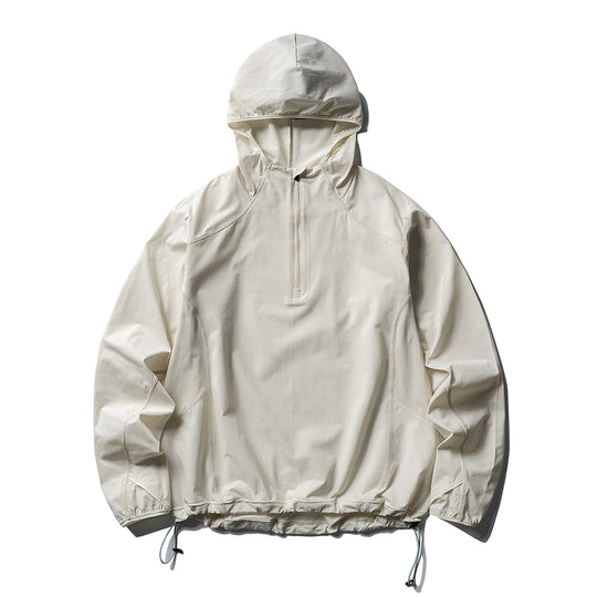 Unisex Atmungsaktiver Half-Zip-Kapuzenanorak mit Tunnelzugsaum und Flatlock‑Nähten Nord Taschen