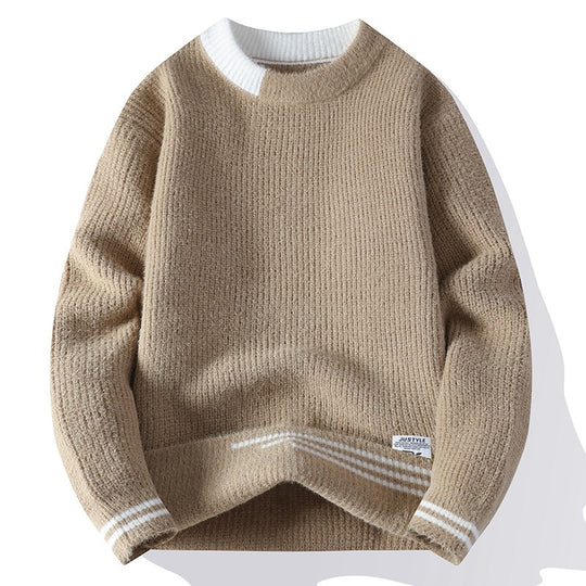 Damen Gemütlicher Strickpullover mit strukturiertem Muster Nord Taschen