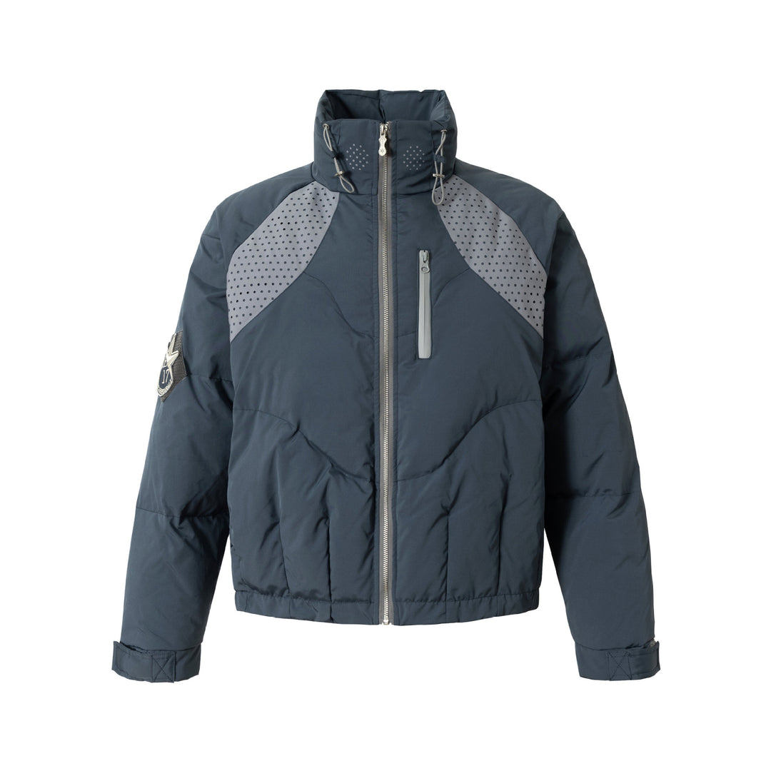 Herren Kurz geschnittener wattierter Winterblouson mit hohem Stehkragen Nord Taschen