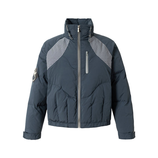 Herren Kurz geschnittener wattierter Winterblouson mit hohem Stehkragen Nord Taschen