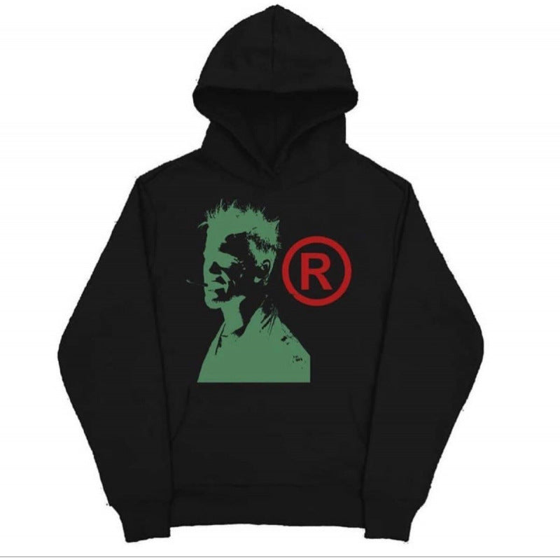 Unisex Kapuzensweatshirt mit Used-Frontdruck und Kängurutasche Nord Taschen