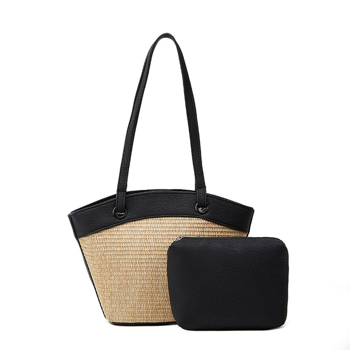 Damen Shopper-Tasche mit geflochtenem Design und praktischer Innentasche Nord Taschen