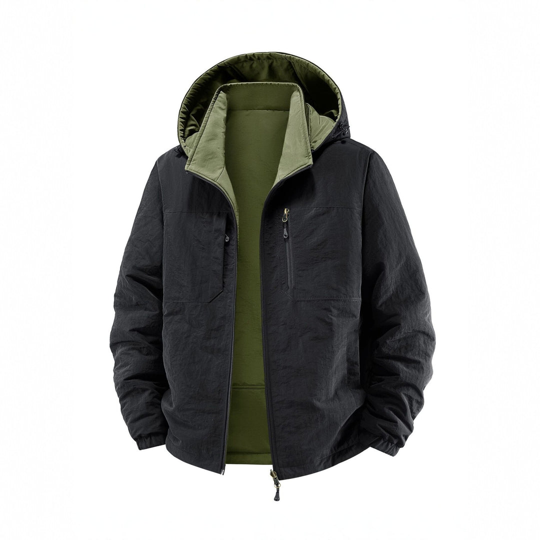 Herren Thermo-Fieldjacke mit Fleece-Innenfutter, Kapuze und Fronttaschen Nord Taschen