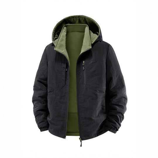 Herren Thermo-Fieldjacke mit Fleece-Innenfutter, Kapuze und Fronttaschen Nord Taschen
