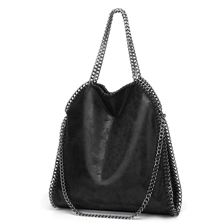 Damen Hobo-Tasche aus hochwertigem Kunstleder mit modischen Kettenakzenten Nord Taschen