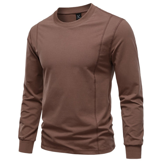 Herren Langarmshirt aus Stretch-Baumwollmix mit Rundhals und Flachnähten Nord Taschen