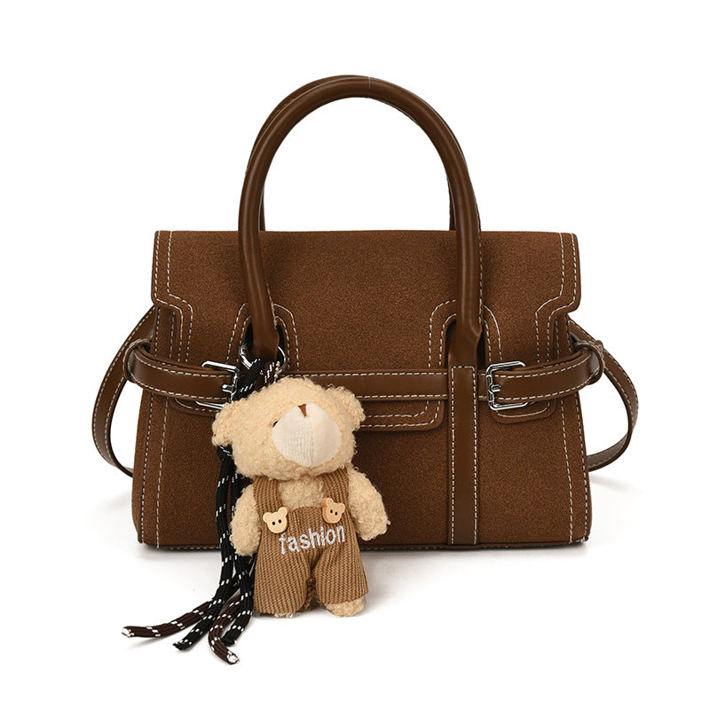 Damen elegante Handtasche mit Bärenanhänger Nord Taschen