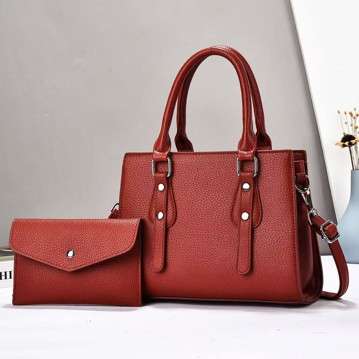 Damen Henkeltasche mit abnehmbarer Clutch und strukturiertem Design Nord Taschen