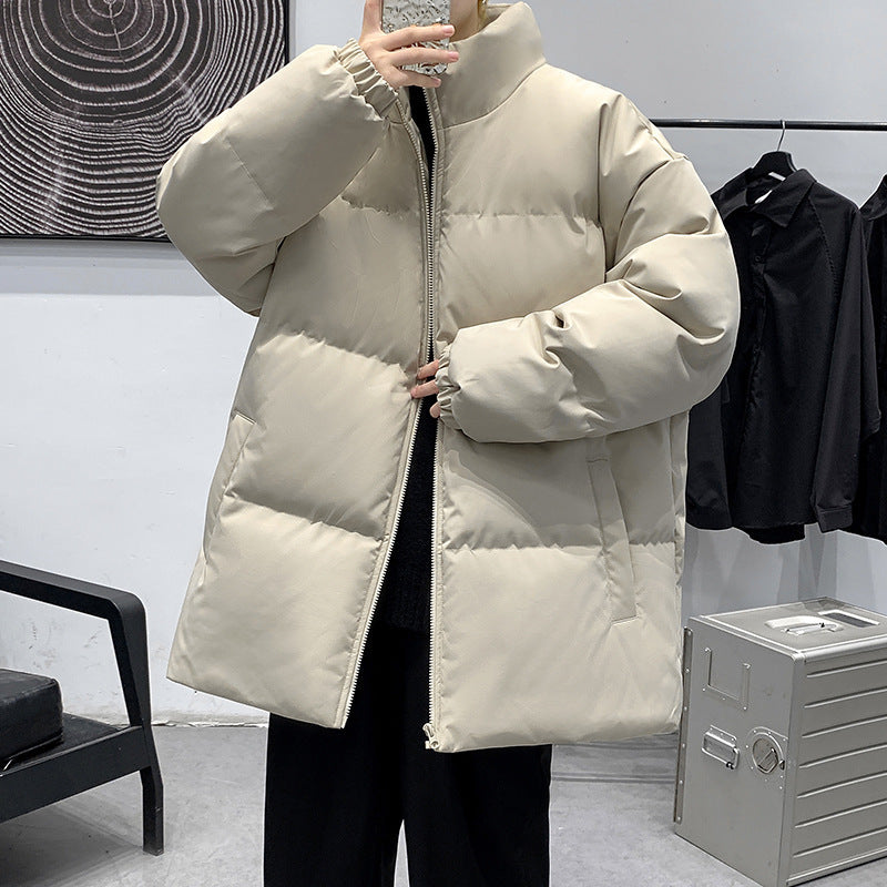 Damen Gepolsterte Oversize-Steppjacke mit hohem Stehkragen und geradem Schnitt Nord Taschen