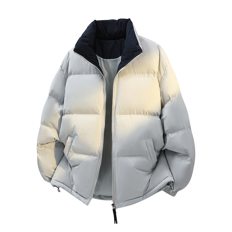 Unisex Oversize-Steppjacke mit hohem Kragen, zweifarbiger Innenfütterung & verstellbarem Saum Nord Taschen