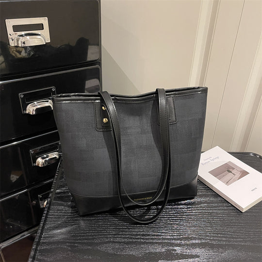 Damen elegante Shopper-Tasche mit strukturiertem Gewebe und robusten Trageriemen Nord Taschen
