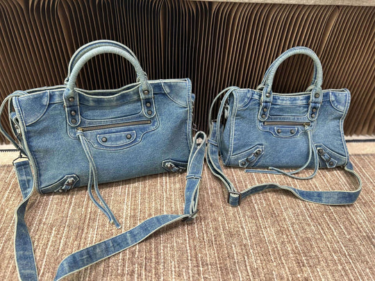 Damen Denim Handtasche mit abnehmbarem Schulterriemen Nord Taschen