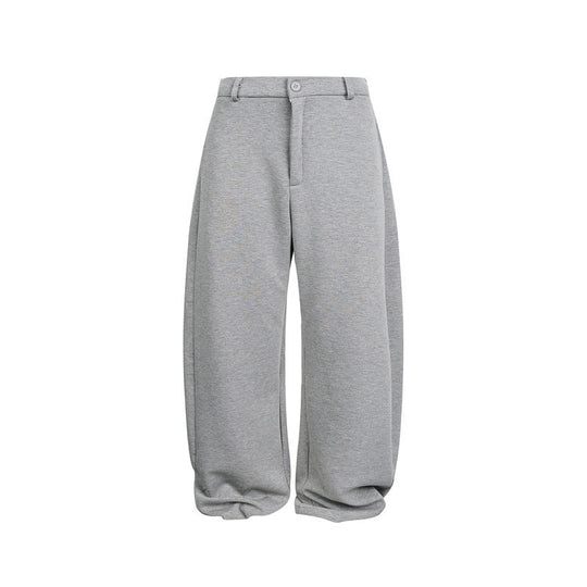 Damen Weite Cropped-Sweathose mit Gürtelschlaufen, Bundfalten und ballonförmigem Saum Nord Taschen
