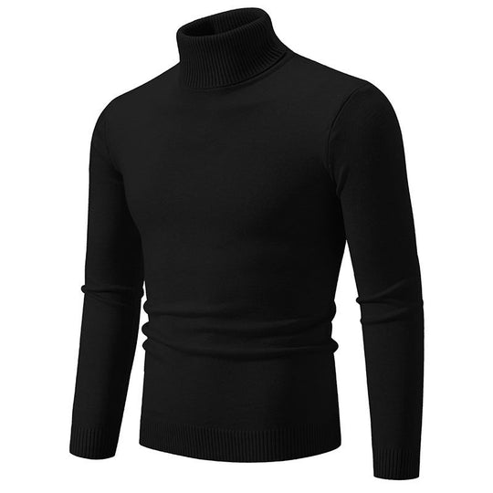 Herren eleganter Rollkragenpullover aus feiner Baumwolle