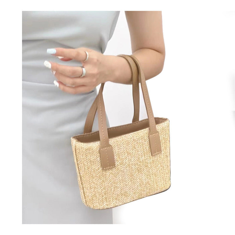 Damen Strandtasche mit leichtgewichtigem geflochtenem Design und praktischen Kordelzugdetails Nord Taschen