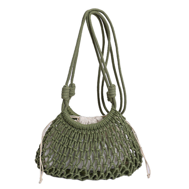 Damen Tragetasche mit stilvollem Makramee-Design Nord Taschen