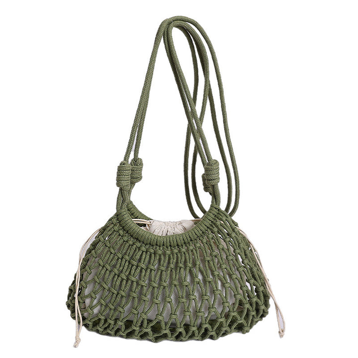 Damen Tragetasche mit stilvollem Makramee-Design Nord Taschen