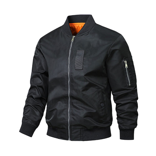Herren Urbaner Nylon-Bomber mit Utility-Ärmeltasche und leichter Thermoisolierung Nord Taschen