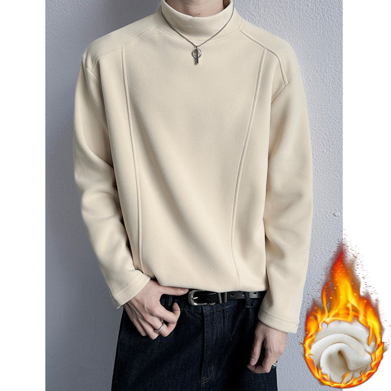 Herren Oversize Stehkragen-Sweatshirt mit Raglanärmeln und dezentem Farbverlauf Nord Taschen