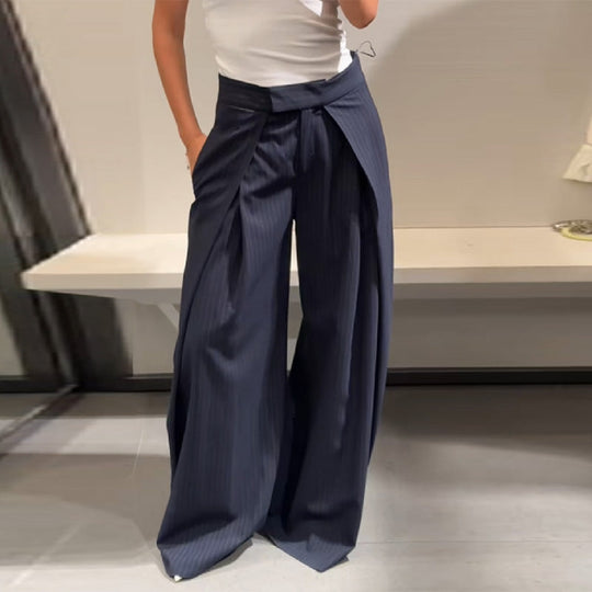 Damen elegante weite Stoffhose