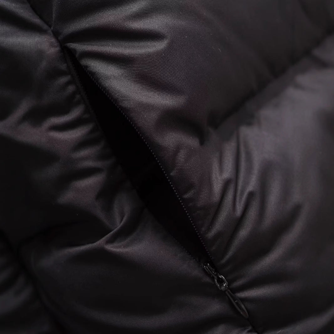 Damen Cropped Stepp-Parka mit Kapuze, wasserdichtem Reißverschluss und Rippbündchen Nord Taschen