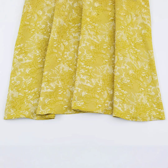 Damen Midikleid aus Jacquard mit Puffärmeln, Reverskragen und tailliertem A-Linien‑Schnitt Nord Taschen