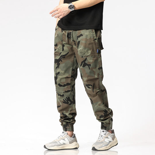 Herren Cargohose im Jogger-Stil mit Camouflage, elastischen Bündchen und Multifachtaschen Nord Taschen
