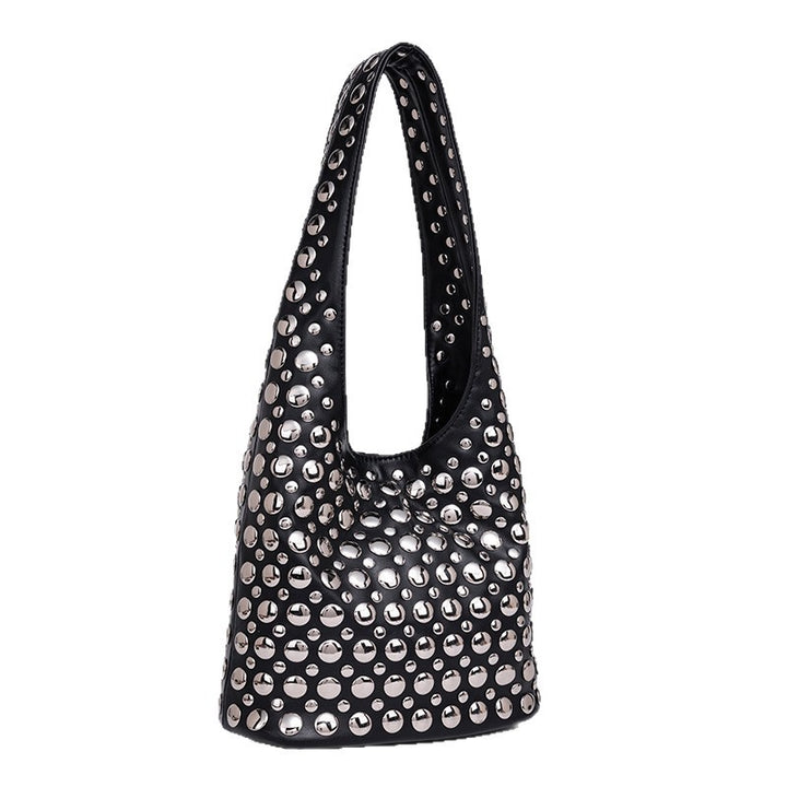 Damen lässige Schultertasche mit auffälligem Nieten-Design Nord Taschen