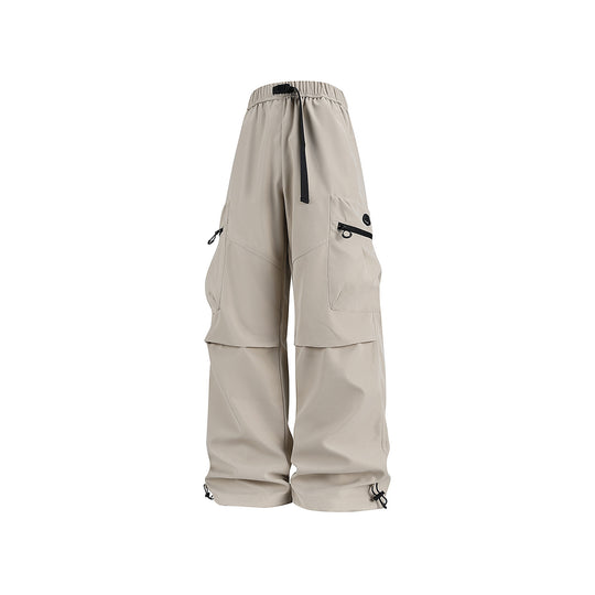 Herren Weite technische Cargo-Hose mit Multifachtaschen, Tunnelzug und verstellbaren Beinabschlüssen Nord Taschen
