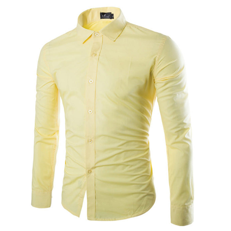 Herren elegante Langarmhemd