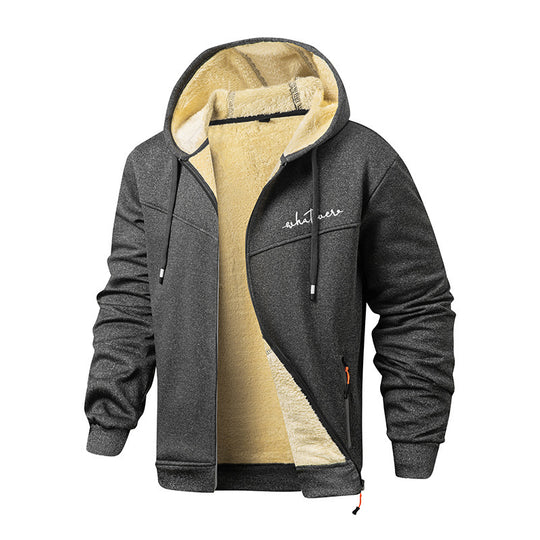 Herren Sportliche Fleecejacke mit hohem Kragen Nord Taschen