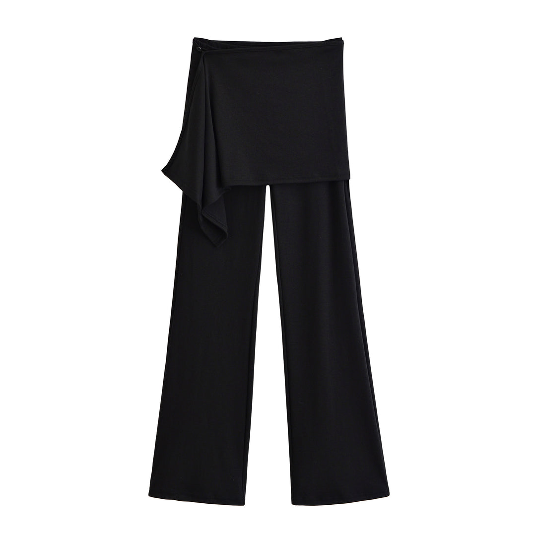 Damen Palazzo‑Hose mit Wickelrock‑Detail und weitem Bein Nord Taschen
