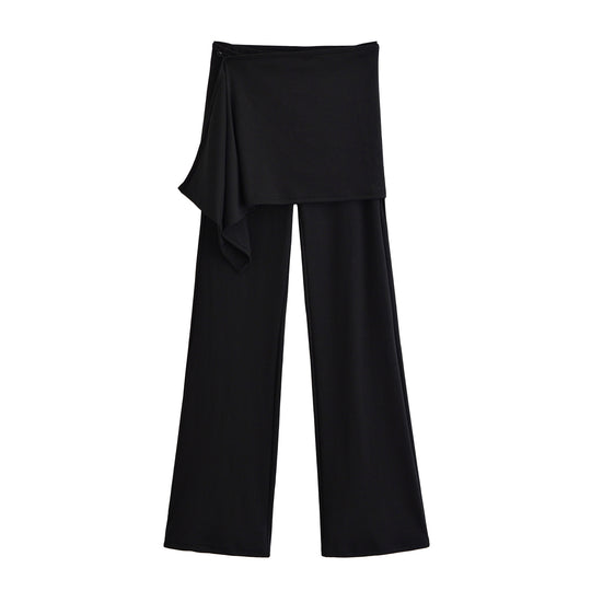 Damen Palazzo‑Hose mit Wickelrock‑Detail und weitem Bein Nord Taschen